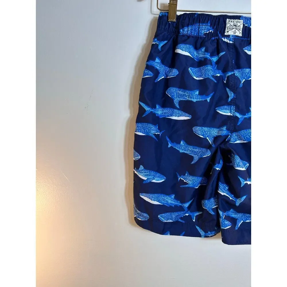 GAP KIDS Boy’s Blue Shark Camouflage Swim Board Shorts / Size: L 10